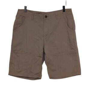 Kavu Flat Front Shorts Mens Size 34 Brown Casual Outdoor Pockets 100% Cotton